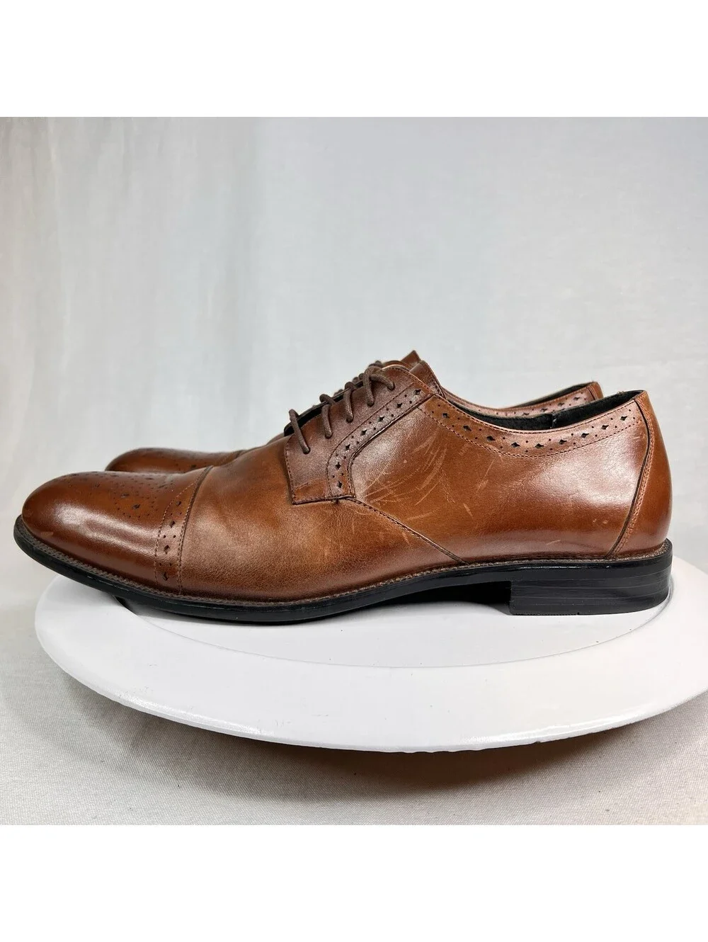 Stacy Adams Granville Perforated Cap-Toe Oxfords Men’s Size 15M